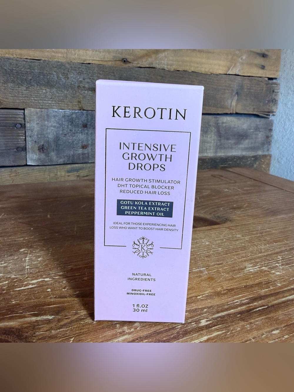 Kerotin Intensive Growth Drops 1 fl oz Hair Growth Stimulator. Used once.